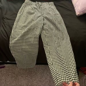 soft checkered work/trendy pants